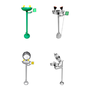 Sistema de <span class=keywords><strong>Lavaojos</strong></span> Moderno de Acero Galvanizado de Alta Resistencia con Pedestal, para Escuelas, Hospitales y Laboratorios, Marca Furui - Product Image 5