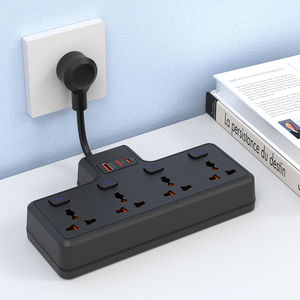 Presa a muro elettrica domestica Multi presa presa di estensione per sovratensione striscia di potenza 16A nominale 4 AC <span class=keywords><strong>con</strong></span> <span class=keywords><strong>interruttore</strong></span> e USB - Product Image 3