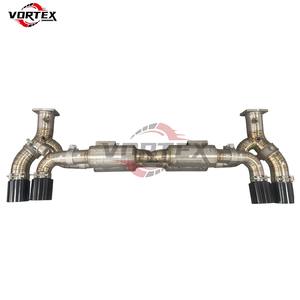 Système d'échappement Catback à soupapes en titane de grade 5 VORTEX pour Porsche 911 991.2 Turbo S, finition bleu brûlé 1,2 mm, installation facile - Product Image 2