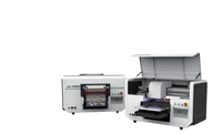 Imprimante UV 4060 à 3 têtes d'impression CMYK LC LM Blanc Vernis, Machine d'impression à plat et cylindrique avec positionnement visuel et séchage UV LED