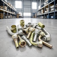 Raccords de compression pour tuyaux hydrauliques filetés, adaptateurs de raccordement de tuyaux, connecteurs d'extrémité de tuyau en caoutchouc, raccords hydrauliques BSP JIC