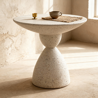 Table basse ronde en marbre, style mid-century moderne, luxe léger, pour hôtel et salon, meubles pour la maison
