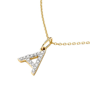 AP025 Bijoux de mode personnalisés DIY, pendentif en argent sterling 925 avec zircon, 26 lettres, pour collier, anniversaire de la mère - Product Image 4