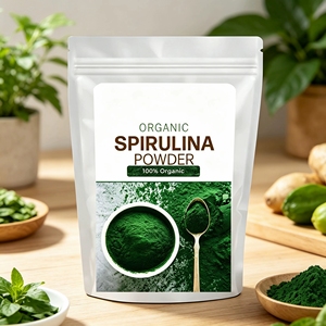 Poudre de spiruline 100% biologique, algues bleu-vertes de qualité supérieure, complément alimentaire riche en nutriments pour le bien-être quotidien. - Product Image 4