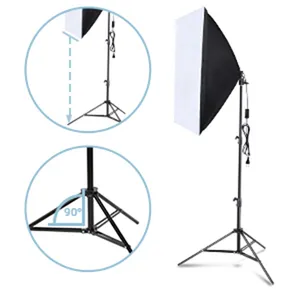 3 pezzi Softbox da 50x70cm con treppiede da 2m 85W per illuminazione professionale da Studio fotografico 3200-5600K attrezzatura per la fotografia con telecomando