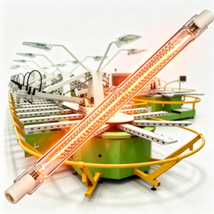 Bombillas Halógenas Infrarrojas Transparentes de Alta Eficiencia de 500 mm y 1200 W para Secado y Curado de Tinta en Máquinas de Impresión Industriales OEM - Product Image 1
