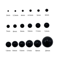 DIY Jouet Artisanat Accessoires Sécurité Noir Plastique Crochet Yeux 6mm 10mm 12mm 14mm 16mm 20mm Tailles Mode Couture Accessoires