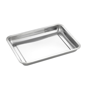 Plateau de service en acier inoxydable 60x40x4,8 cm, plaque carrée épaissie pour usage en restaurant et hôtel - Product Image 1