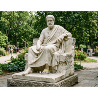 Statue de figure masculine classique romaine en marbre blanc sculpté à la main, sculpture de dieu grec en pierre naturelle pour jardin, villa, musée, ornement