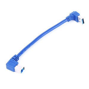 Lung Kay <b>Usb</b> 3.0 Am To Bm Double Bend Data <b>Cable</b> <b>For</b> <b>Printer</b> Connection 90 Degree Angle Plug Extension Cord - Product Image 4