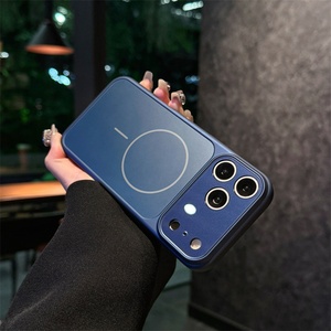 For iphone 17 Magnetic case with <b>Lens</b> Glass <b>Protector</b> Luxury Metallic Matte Shockproof Phone Covers - Product Image 6