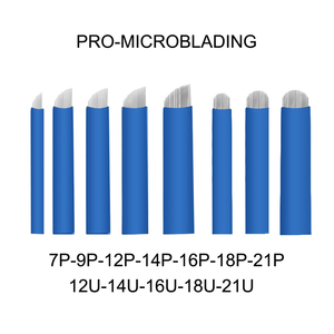 Agujas de <span class=keywords><strong>Microblading</strong></span> Azules de 0.2mm para Maquillaje Permanente, Tatuaje de <span class=keywords><strong>Cejas</strong></span> - Product Image 2