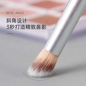 X761 X762 แปรงไฮไลท์คอนทัวร์ แปรงแต่งหน้าใยสังเคราะห์ด้ามอลูมิเนียม บรรจุภัณฑ์แยกชิ้น - Product Image 2
