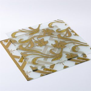 Verre gravé à l'acide de couleur bronze, <span class=keywords><strong>design</strong></span> artistique, peint à l'arrière, à rainures, sans cadre, compatible avec la quincaillerie, durable <span class=keywords><strong>et</strong></span> solide - Product Image 5