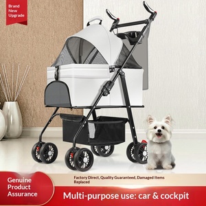 Xe đẩy nhẹ, chống thấm nước, di động, có thể tháo rời, gấp gọn, có tính năng điều chỉnh dành cho thú cưng nhỏ và trung bình - Product Image 3