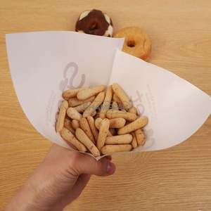 Custom Printed Double Open Pocket Oilproof GreaseProof Bread Waffle Burger Sandwich Donuts Paper <b>Bag</b> - Product Image 5