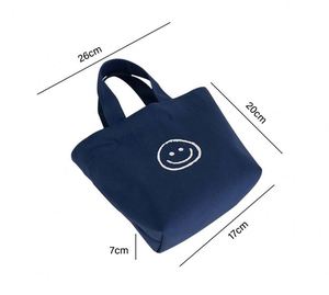 Durable Eco-Friendly <b>Canvas</b> <b>Tote</b> <b>Bag</b> with Minimalist Design Letter Pattern Long Handle Handheld and Portable for Daily Use - Product Image 2