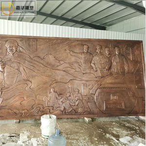 Escultura de Bronce Fundido en Relieve de Jahua, Mural Rectangular con Diseño Tradicional para Espacios Públicos - Product Image 2