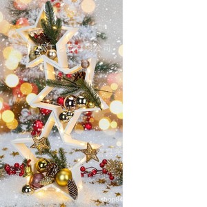 Wooden <b>Star</b> Christmas Ornament <b>Hanging</b> Decoration Rustic Style Wall Pendant Solid Wood Craft 3 Piece Set - Product Image 5