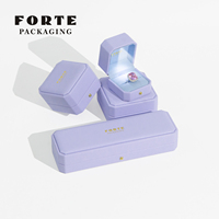 Boîte à Bijoux Forte Personnalisée avec LOGO, Couleur, Pendentif, Luxueuse Boîte d'Emballage, Bague, LED Laquée Lumineuse