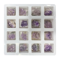 En gros haute qualité naturel cristal brut grappe améthyste grappe mixte cristal cluster boîte-cadeau