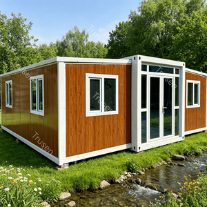 Casa Prefabbricata Espandibile a Basso Costo da 20ft, 30ft, 40ft con 2 Camere da Letto e 1 Bagno, Pronta per la Spedizione, Casetta da Giardino, Mini Appartamento dalla Cina - Product Image 1