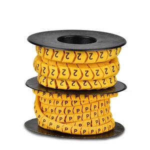 Spiral sarma yüksük EC-0 kablo işaretleyici için EC-1 EC-2 EC-3 kablo kılıfı kablo İşaretleyiciler sarı PE EC-J - Product Image 1