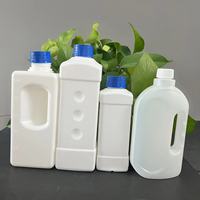 Bouteille de détergent à lessive en plastique PE 1L avec extrémité facile à ouvrir pour shampooing lotion crème Logo personnalisable bouchon à vis