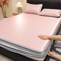 Nouvel ensemble de literie en fibre de viscose - Housse de matelas épaisse avec tissu uni respirant et rafraîchissant pour la maison et l'hôtel