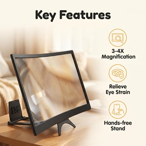 Soporte de Lupa Curva HD con <span class=keywords><strong>Zoom</strong></span> 3-4X, Manos Libres, de Plástico, Protector Ocular, para Vendedores, Descanso, Cocción, Video, 12 Pulgadas - Product Image 3
