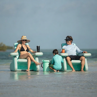 Canapé flottant gonflable Drop Stitch, siège individuel, chaise de jeu aquatique d'extérieur avec dossier, pliable