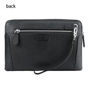 AndoBag Pochette Homme en Cuir de Vachette Véritable Grande Capacité avec Fermeture Éclair Sac à Main Vintage Décontracté Portefeuille Pochette Sac Homme 1539 - Product Image 3
