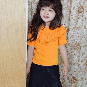 Vente en gros : T-shirt enfant personnalisé à volants et manches raglan – Meilleurs sites web - Product Image 1