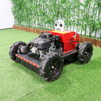 Mesin Pemotong Rumput Murah, Mesin Pemotong Semak Crawler, Robot Pemotong Rumput GPS 4x4, Robot Pemotong Rumput Remote Control untuk Pertanian