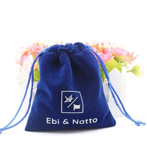 Custom Logo Drawstring Velvet Jewelry Pouch for Bracelets <b>Watches</b> Necklaces Glasses Elegant Fabric Packaging - Product Image 6