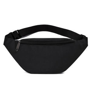 Sac banane en toile de nylon imperméable à motif brodé avec logo personnalisé - Product Image 3