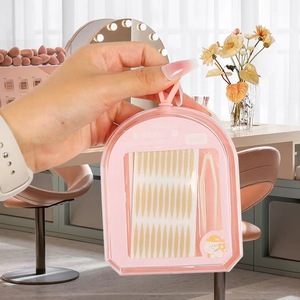 Bande adhésive en dentelle pour paupières doubles, en forme d'olive, invisible, couleur chair, en boîte, 12 ensembles pour un usage quotidien - Product Image 2