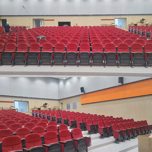 Fabrika doğrudan satış okul mobilyaları plastik katlanır koltuklar ders salon sandalyeleri yazı tahtaları ile kilise oditoryum koltukları - Product Image 3