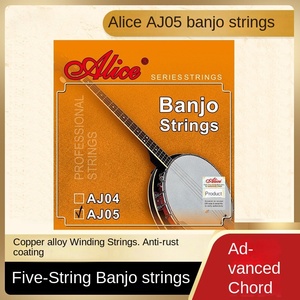 Alice Professional Advanced 5-String <span class=keywords><strong>Banjo</strong></span> String Set Anti-Rust con accesorios de <span class=keywords><strong>cuerda</strong></span>-para jugadores avanzados - Product Image 1
