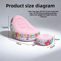 Fauteuil Gonflable Pliant Minimaliste Moderne pour Camping Extérieur, Canapé Portable à Motifs Graffiti pour Salon et Maison