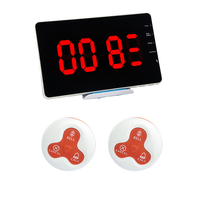 Système de bouton d'appel de serveur de restaurant sans fil de récepteur d'affichage à 3 chiffres rentable