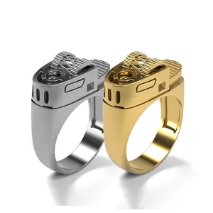 Nova Personalidade Cobre Anel Punk Plated Gold silver Anel Masculino moda jóias anéis de dedo