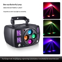Luz Estroboscópica LED Profesional Inalámbrica con Efecto Ojo de Abeja y Láser para KTV, Bares, Escenarios, Fiestas en Interiores, Iluminación Ambiental Activada por Sonido