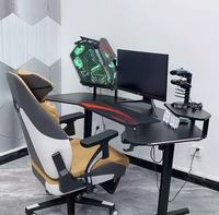 Bureau d'ordinateur motorisé réglable en hauteur de conception moderne et de haute qualité, table de jeu électrique, bureau PC avec LED