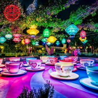 Manèges d'amusement Jeu de carnaval monté sur remorque Manèges à café Terrain de jeu extérieur Manèges à thé