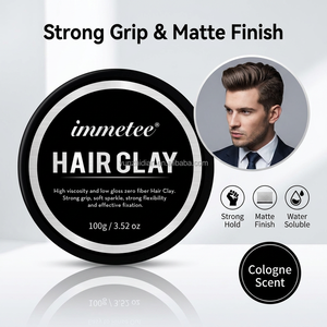 Immetee Argilla Opaca per Capelli da Uomo a Marchio Privato, <span class=keywords><strong>Cera</strong></span> Modellante a Tenuta Forte 100g, Pomata Professionale <span class=keywords><strong>Idrosolubile</strong></span> Effetto Texture - Product Image 2