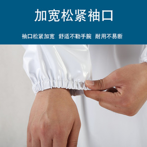 PVC Waterproof Oil Proof <b>Apron</b> Extra Long Large <b>Work</b> Cover Up Wear Resistant Aquatic Slaughtering Reversible Long Sleeve - Product Image 4