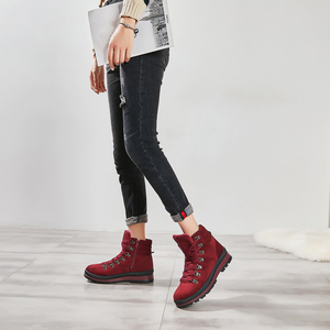 En gros OEM Multifonctionnel Chaud Neige Femmes Bottes Classique Noir À Lacets Chunky Randonnée Hiver Bottes De Neige pour les femmes - Product Image 6