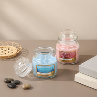 Bougie parfumée en cire de soja dans un bocal en verre, faite à la main, non toxique, luxueuse, pour la décoration de la maison, les fêtes, Diwali, les mariages, cadeau