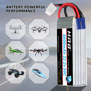 Batterie Lipo HRB 6S 22.2V 5000mAh 5200mah 6000mah 8000mah 10000mah 12000mah 16000mah 22000mah 50C pour drone UAV RC Quadricoptère - Product Image 3